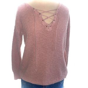 American Eagle Nubby Waffle Knit Sweater